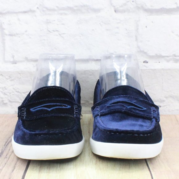 Cole Haan Nantucket Blue Velvet Slip-on Driving Loafers Flat Shoes Size 6.5 B - Picture 4 of 9